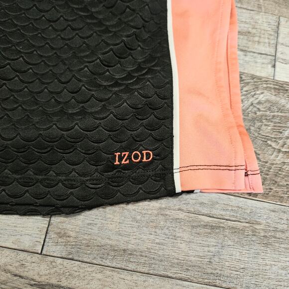 IZOD Skort Tennis Prep Golf Womens Athletic Active Short Mini Skirt Black Slit M - Picture 2 of 7